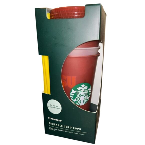Starbucks ASU Reusable COLD Cups 5pk Campus Collection Arizona State University - Picture 4 of 4